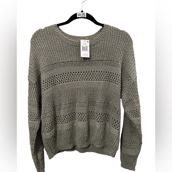 Hooked Up by IOT Sweaters - Hooked Up by IOT Textured Knit Sweater in Olive